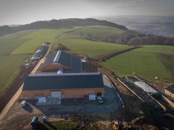 Étable moderne pour vaches laitières (84 x 45m) à Bockholtz